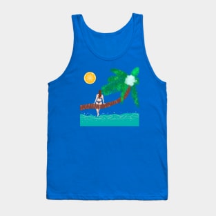 Woman at the beach 7 Tank Top